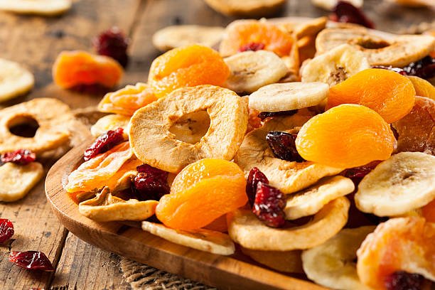 Organic Healthy Assorted Dried Fruit on a Plate